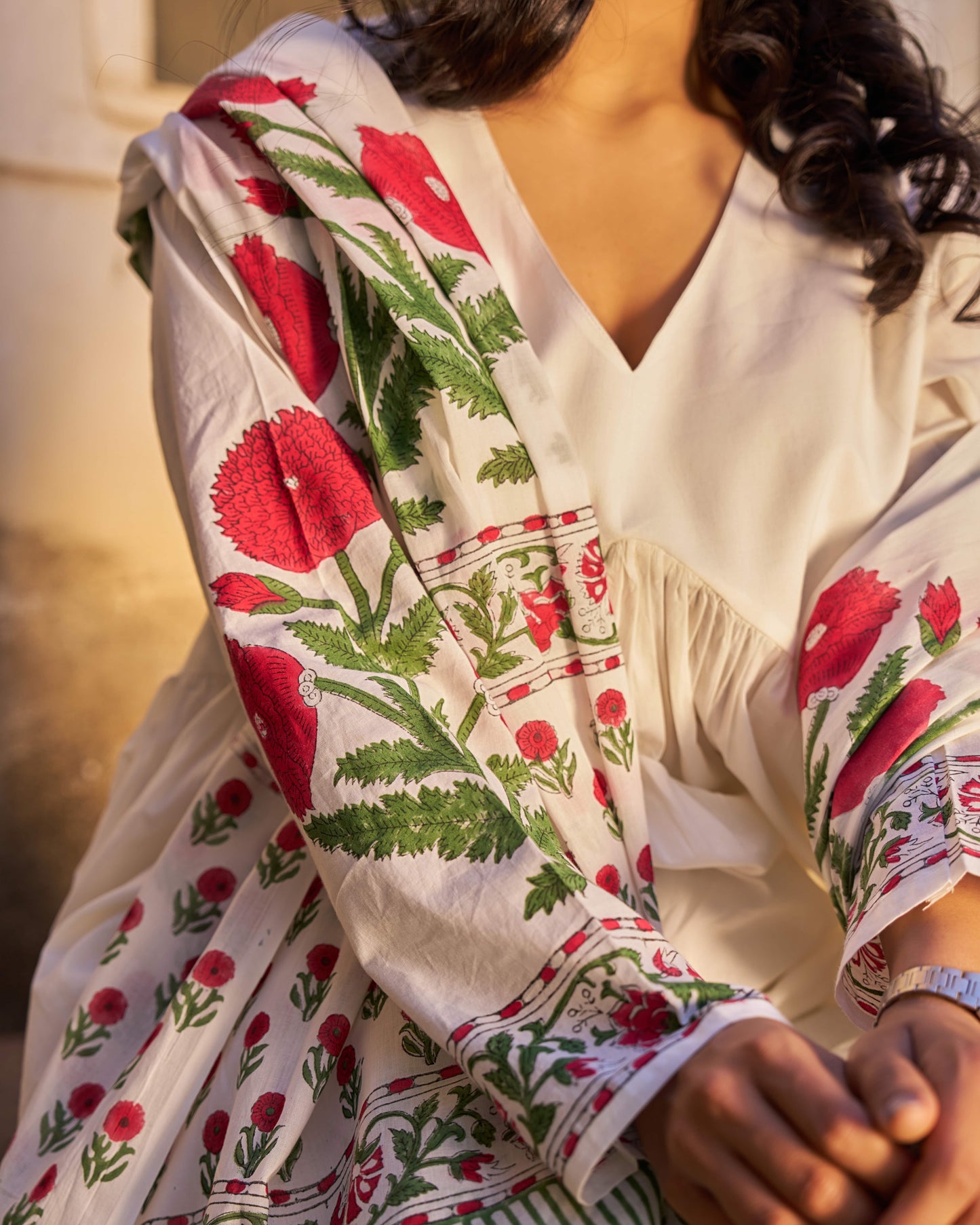 Red Pankhuri 3 - Piece Suit Set