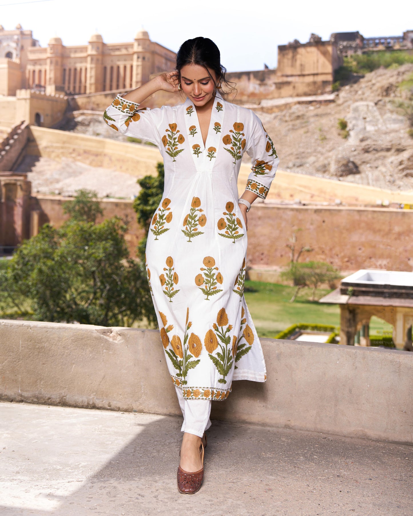 Neerza Yellow Poppy Kurta