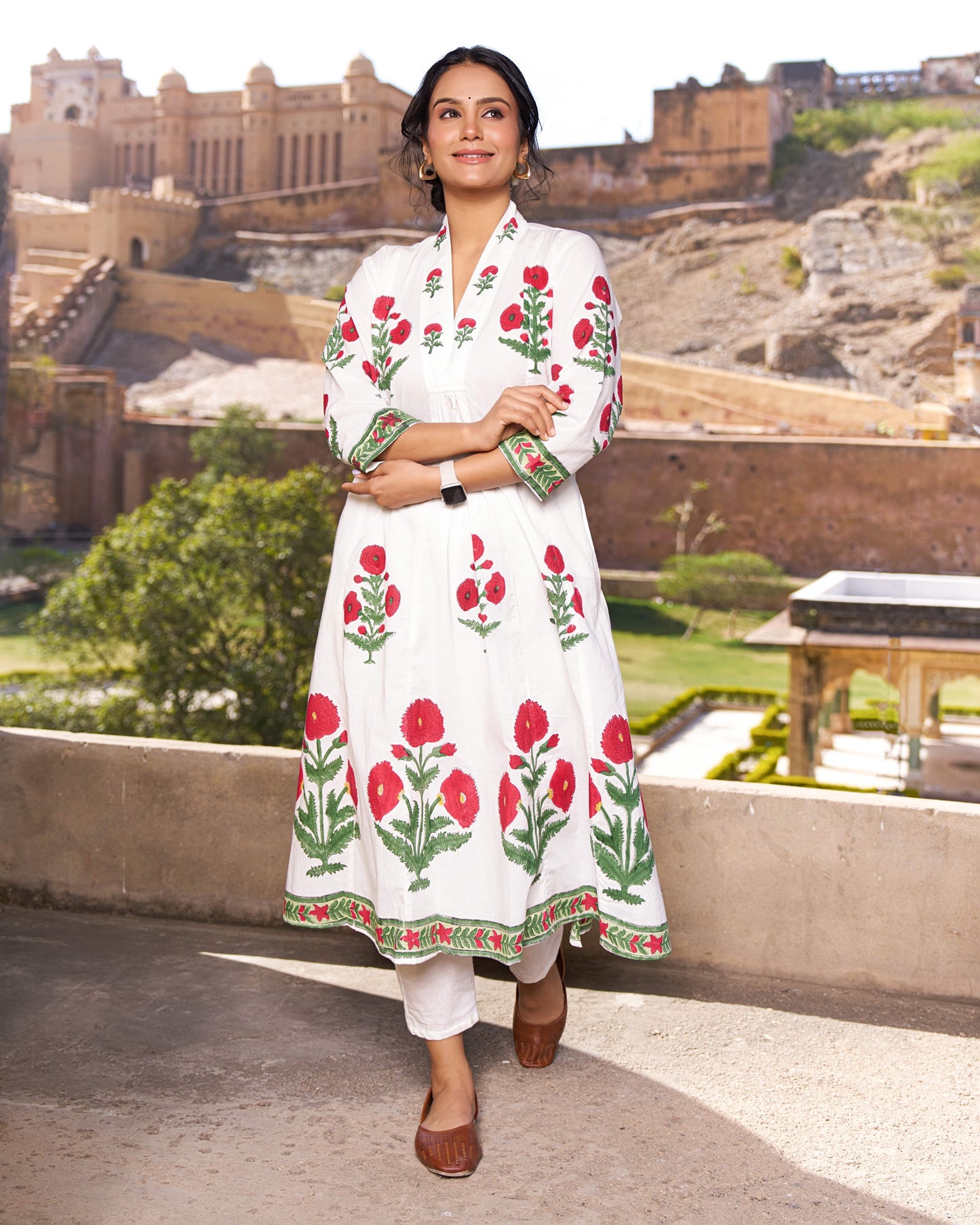 Neerza Red Poppy Kurta