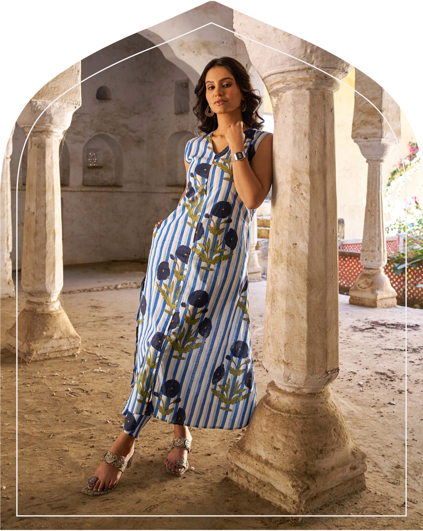 Gulraaz Blue Co-ord Set