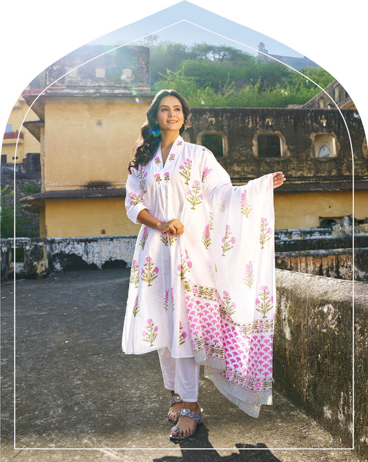 Pink Pankhuri 3 - Piece Suit Set