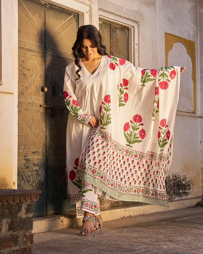 Red Pankhuri 3 - Piece Suit Set