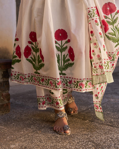 Red Pankhuri 3 - Piece Suit Set