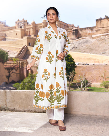 Neerza Yellow Poppy Kurta