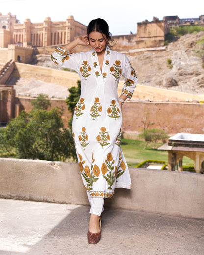 Neerza Yellow Poppy Kurta