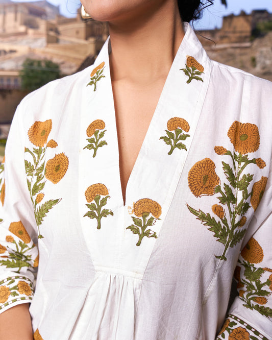 Neerza Yellow Poppy Kurta