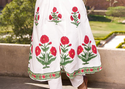 Neerza Red Poppy Kurta