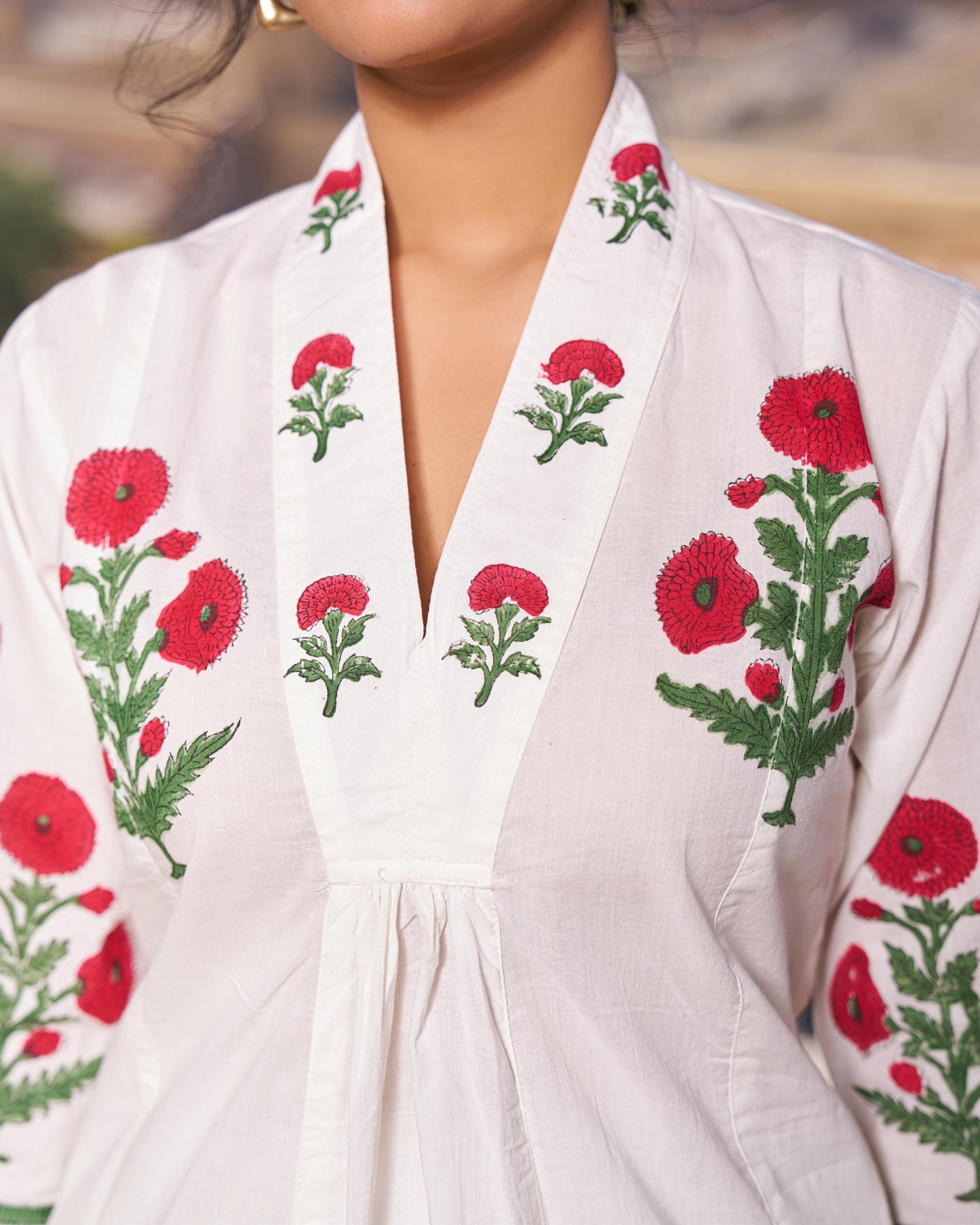Neerza Red Poppy Kurta