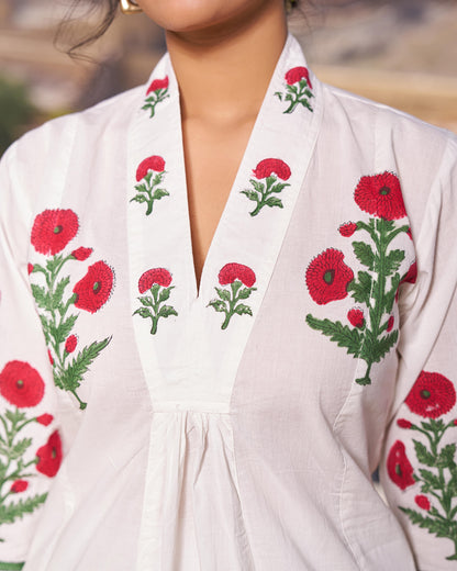 Neerza Red Poppy Kurta