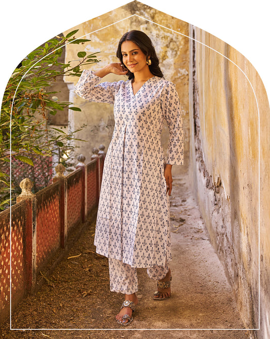 Naaz Neel Butti Co-Ord Set