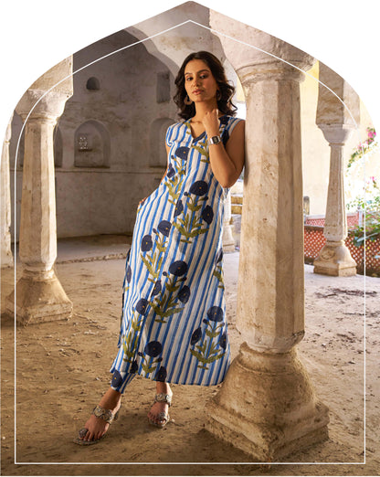 Gulraaz Blue Co-ord Set
